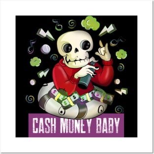 Music Lover skeleton - Money Skull Posters and Art